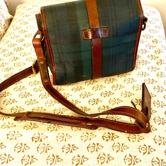 VTG RALPH LAUREN Black Watch Plaid Crossbody Bag - Picture 5 of 8